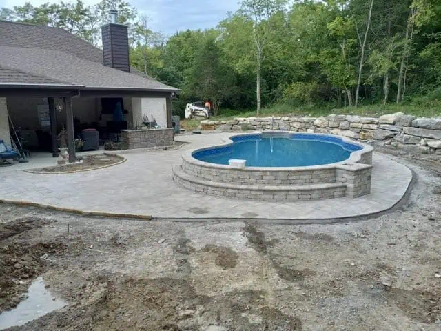 Custom Paver Installation Before Image