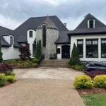 Before and after landscape maintenance project in Brentwood TN
