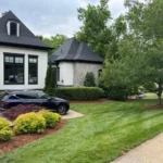 Before and after landscape maintenance project in Brentwood TN