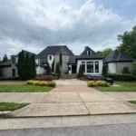 Before and after landscape maintenance project in Brentwood TN