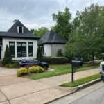 Before and after landscape maintenance project in Brentwood TN