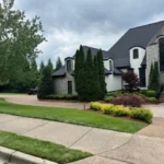 Before and after landscape maintenance project in Brentwood TN