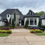 Before and after landscape maintenance project in Brentwood TN
