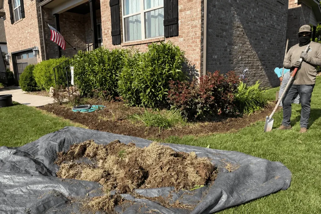 Professional sod installation and lawn preparation