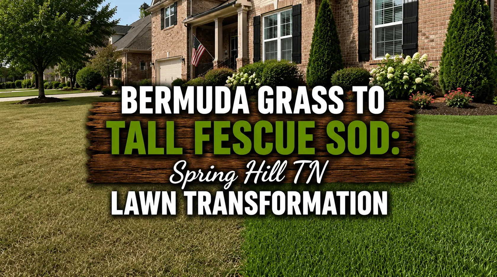Read more about the article Bermuda Grass to Tall Fescue Sod: Spring Hill TN Lawn Transformation